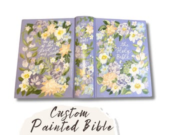 Custom Painted Bible, Hand Painted bible, Hand Painted bibles, Painted bible, Custom Wedding Bible, Painted Bible Cover, Bible Painted