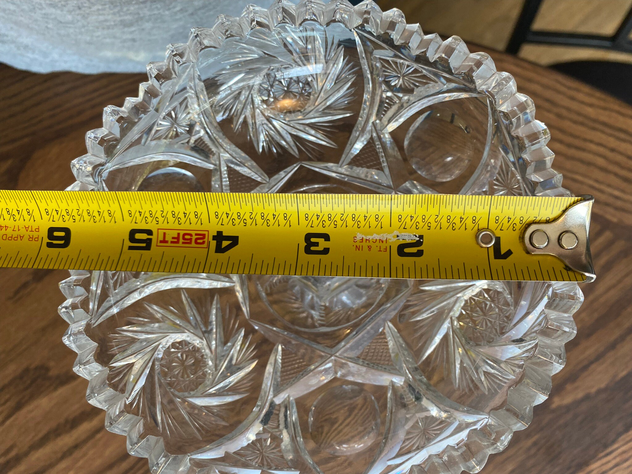 Brilliant stemmed cut glass compote candy dish Etsy