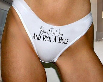 Pick A Hole Crotchless Thong,Naughty Sexy Panties, Lingerie For Sex, See Through Thong, Open Crotch Thong, Sex Gift For Her,Hotwife