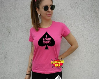 I Love BBC SET,Q Leggins And T Shirt,Personalized Yoga Pants,Hotwife Clothing ,Cotton Black Leggins,Organic Leggins,Gym Panty,Woman Workout