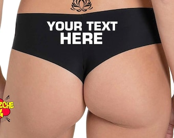 Your Text Booty Shorts • Custom Women’s Underwear • Personalized Cheeky Shorts