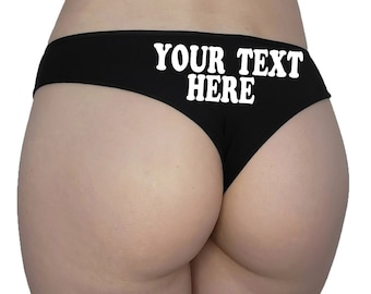 Mutandine personalizzate con le tue parole Mutandine stampate personalizzate Slip personalizzati Intimo da donna Intimo personalizzato Regalo per lei