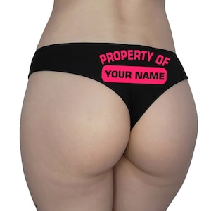 Custom Property Of Booty Shorts, Personalized Panties , Customized Womens Underwear, Bridal Shower, Ddlg Lingerie , Gift For Her