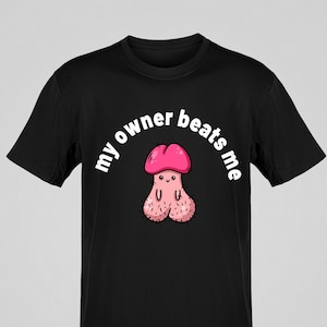 Maglietta "Il mio padrone mi picchia", Umorismo per adulti, Magliette oscene e offensive, Abbigliamento malizioso, Magliette inappropriate, Maglietta sarcastica, DDLG, BDMS