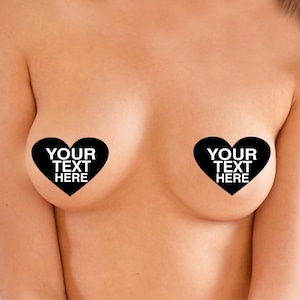 Custom Nipple Stickers, Adhesive Pasties, Heart Form, Nipple Covers Breast, Cross Cover Pasties, Naughty Lingerie, Rave Festival Nipple