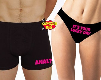 Your Text Couple Matching Underwear,valentines Day Gift , Naughty