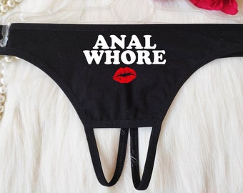 Anal Hure Tanga, Hot Wife Tanga, Anal Hure Tanga, Anal Kleidung, String Hure, Hure Frau Höschen, s Hure Tanga, Geschenk für Heiße Frau