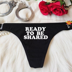 Ready To Be Shared Panties, DDLG, Submissive, Naughty Panties, Kinky Panties, Cuckold Lingerie, Gift For Her Girlfrien Hotwife