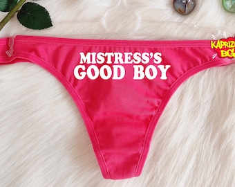 Mistress Good Sissy Thong, Sissy Boy Panties,Lingerie For Sissies,Cuckold Lingerie,Sexy Sissy Panties ,Naughty Femboy Thong,Submissive Panty