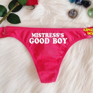 Mistress Good Sissy Thong, Sissy Boy Panties,Lingerie For Sissies,Cuckold Lingerie,Sexy Sissy Panties ,Naughty Femboy Thong,Submissive Panty
