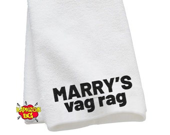 Personalized Vag Rag, Custom Embroidered Hand Towel, After Sex Towel, Anniversary Gift, Wedding Gift, Gifts For Boyfriend, Anniversary Gift