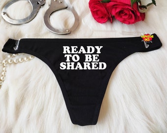 Bereit geteilt zu werden Höschen, freche Höschen, perverse Höschen, Cuckold Dessous, DDLG, unterwürfig, Hotwife Kleidung, Valentinstag Geschenk für sie