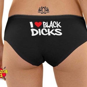 I Love Big Black Dicks Bikini Panties,Black Sexy Cotton Bikini,Custom Personalized Bikini,Custom Panties,Gift For Her,Gif for Hot Wife