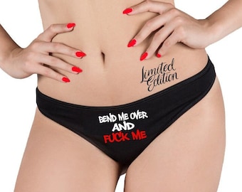 Schwarze Baumwolle String Höschen, Valentinstag Geschenk, Benutzerdefinierte Dessous