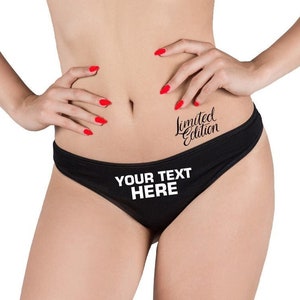 Aangepaste gepersonaliseerde string Aangepaste panty Damesstring lingerie Jouw woorden op maat gedrukt op sexy string