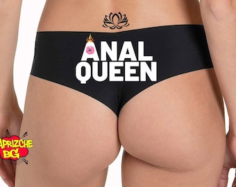 Anal Queen Panties ,Funny Boyshorts , Sexy Lingerie , Sexy Slutty , Gift For HotWife , Booty Panty , Womens Underwear ,Valentines Day