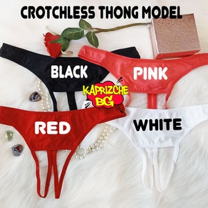 Slut In Traning, Crotchless Panty, Fetish Lingerie, Open Panties, Kinky Lingerie, Graphic Panties, Cuckold Ideas, DDLG, Crotchless Lingerie