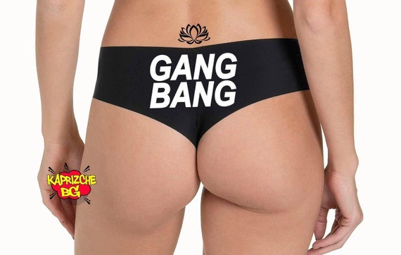 Gang Bang Panties Sexy Funny Submissive Cum Slut Boyshort