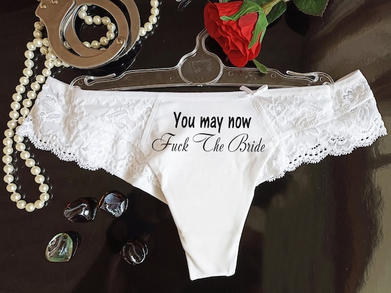 You May Now Bang the Bride Thong Wedding Lace Thong Bridal - Etsy UK
