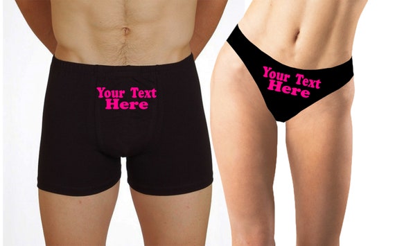 Sous vetements assortis pour couple cadeau pour la Saint Valentin culotte coquine et calecon homme cadeau pour elle et lui culotte rigolote Etsy France