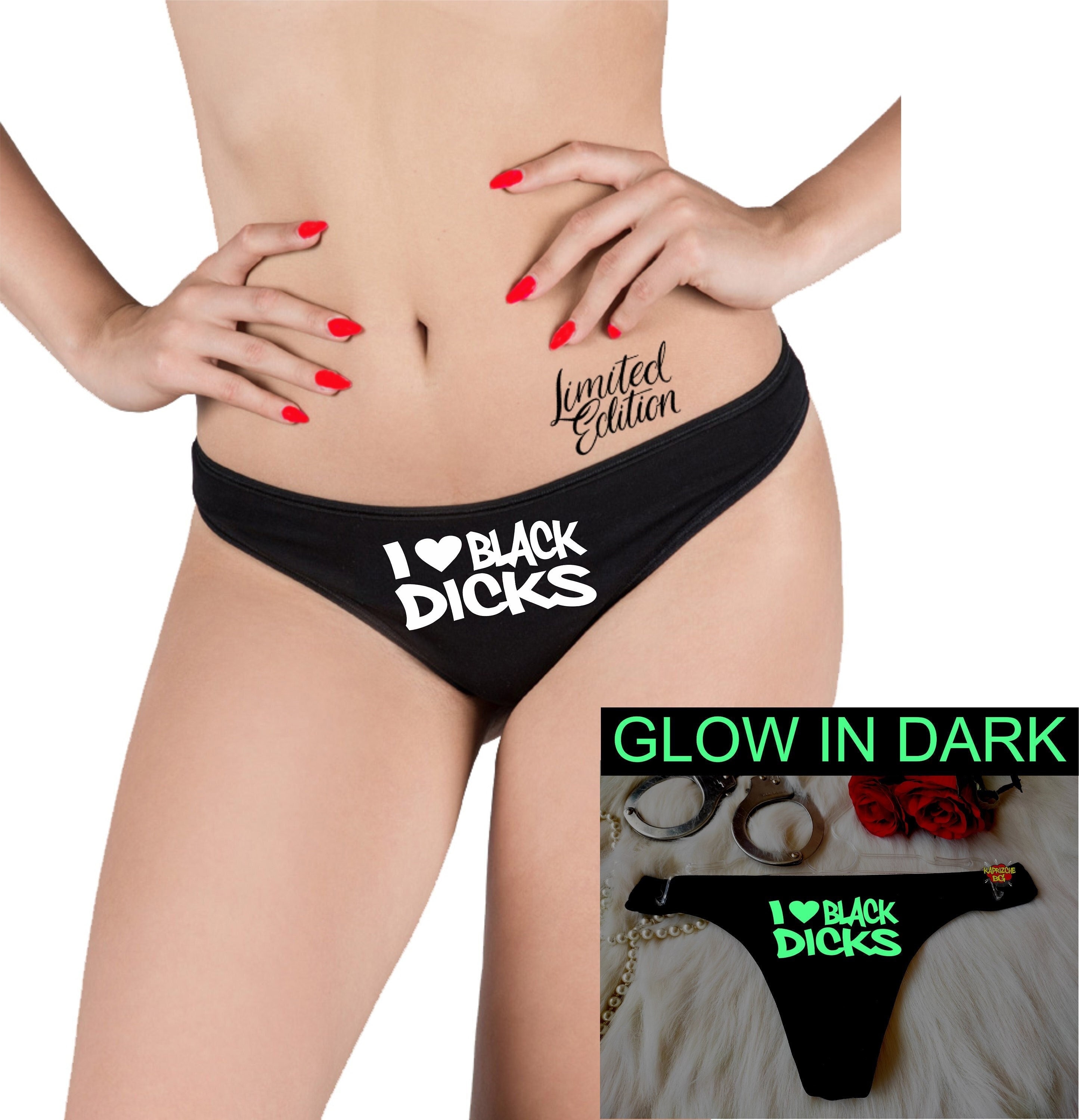 I Love Black Dicks Thongbbc Pantiesblack Sexy Thong pic