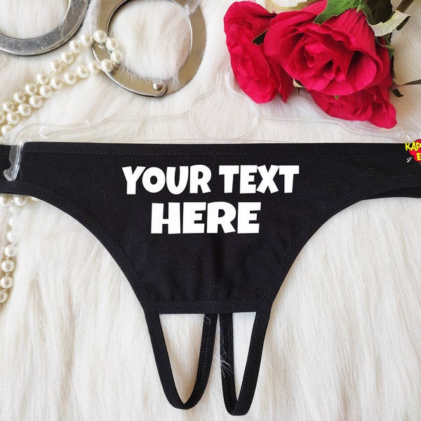 Your Text On Panties Crotchless Panty Fetish Underwear Womens Lingerie Open  Panties Graphic Panties Crotchless Panties  HotWife Clothing