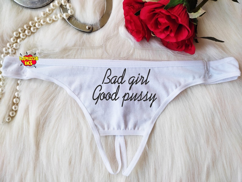 Bad Girl Good Pussy Sexy Tanga Panty Hotwife Dessous Hotwife Etsy.de