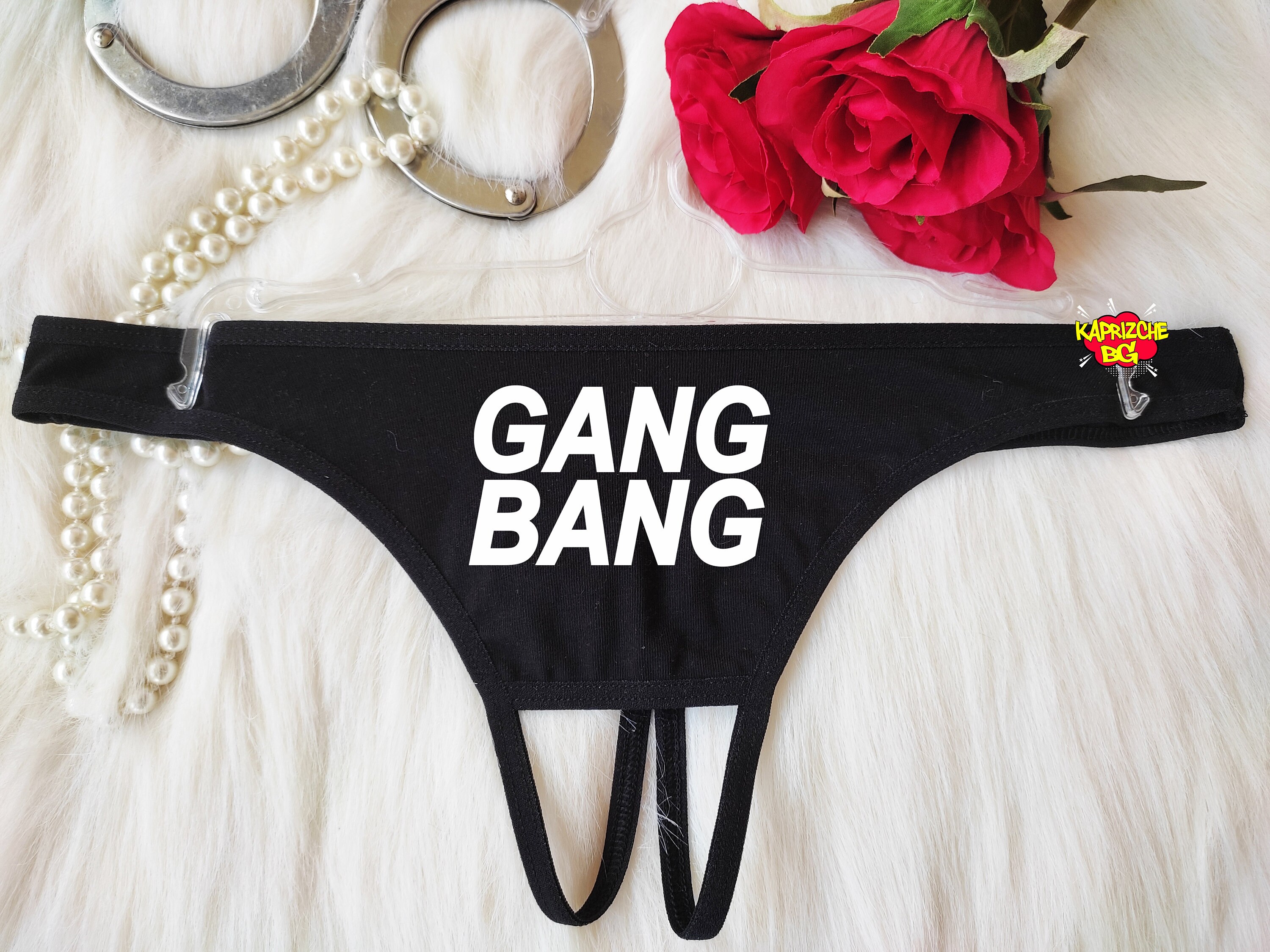 Gang Bang Panties Hot Wife Clothies Slut Thong Panties Etsy