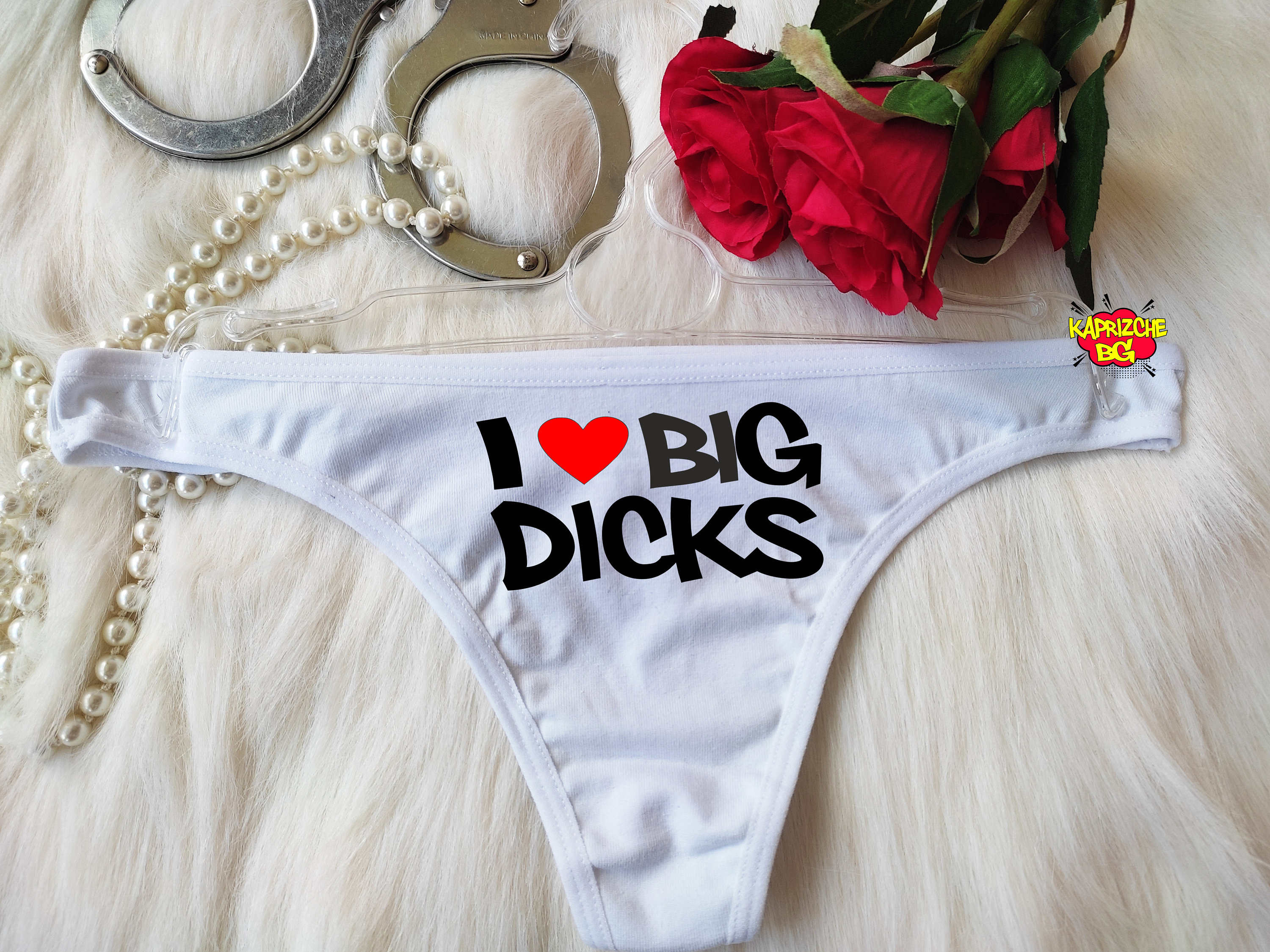 I Love Big Dicks Crotchless Panty Fetish Underwear Naughty - Etsy