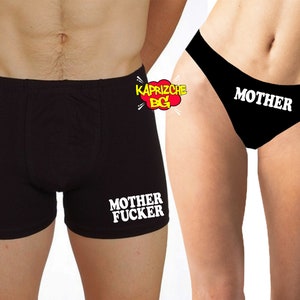 Naughty Panties And Men Boxers Brief, Couple Matching Underwear, Valentines Gift, Anniversary Gift