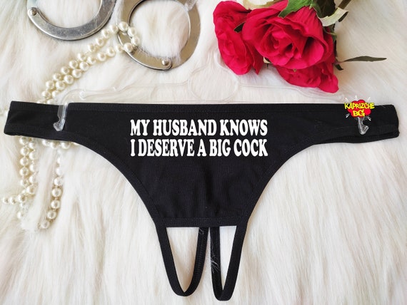 My Husband Knows, Cuckold Panties, Crotchess Thong, Only BBC Panties, Sexy  Hot Wife Lingerie, Micro Thong, Fetish Lingerie, Sexy Open Crotch