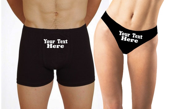 Your Text Couple Matching Underwear,valentines Day Gift , Naughty Panties  and Men Boxers Brief, Gift for Him and Her , Funny Panties -  Norway