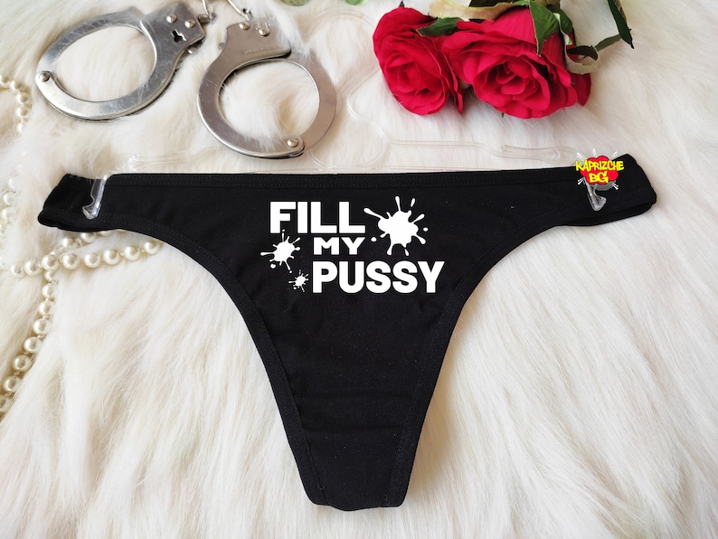 Fill My Pussy With Cum Black Sexy Thong Pantycreampie Megive - Etsy UK