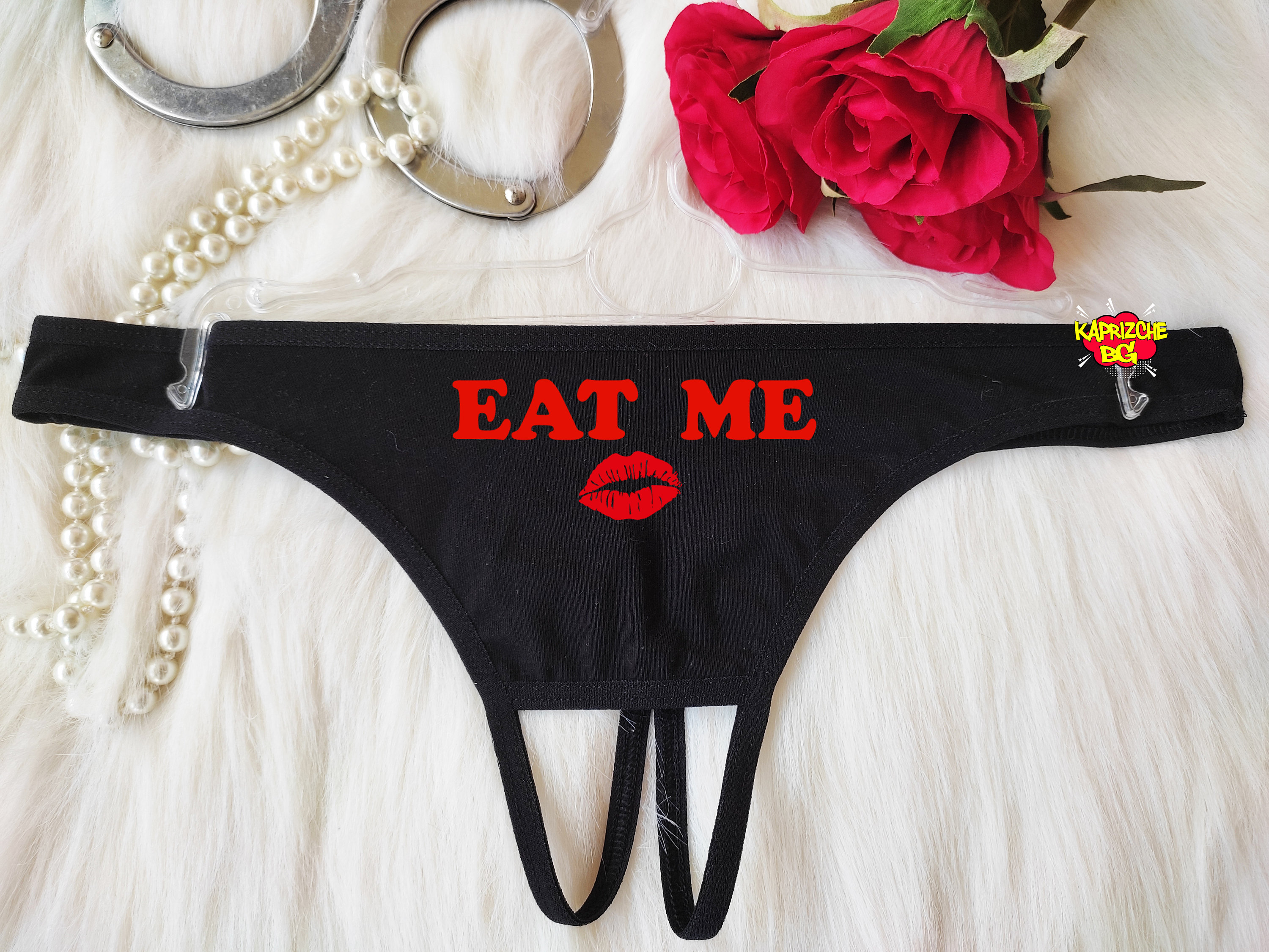 Eat Me Crotchless Panties Custom Personalized Thong Naughty - Etsy Canada