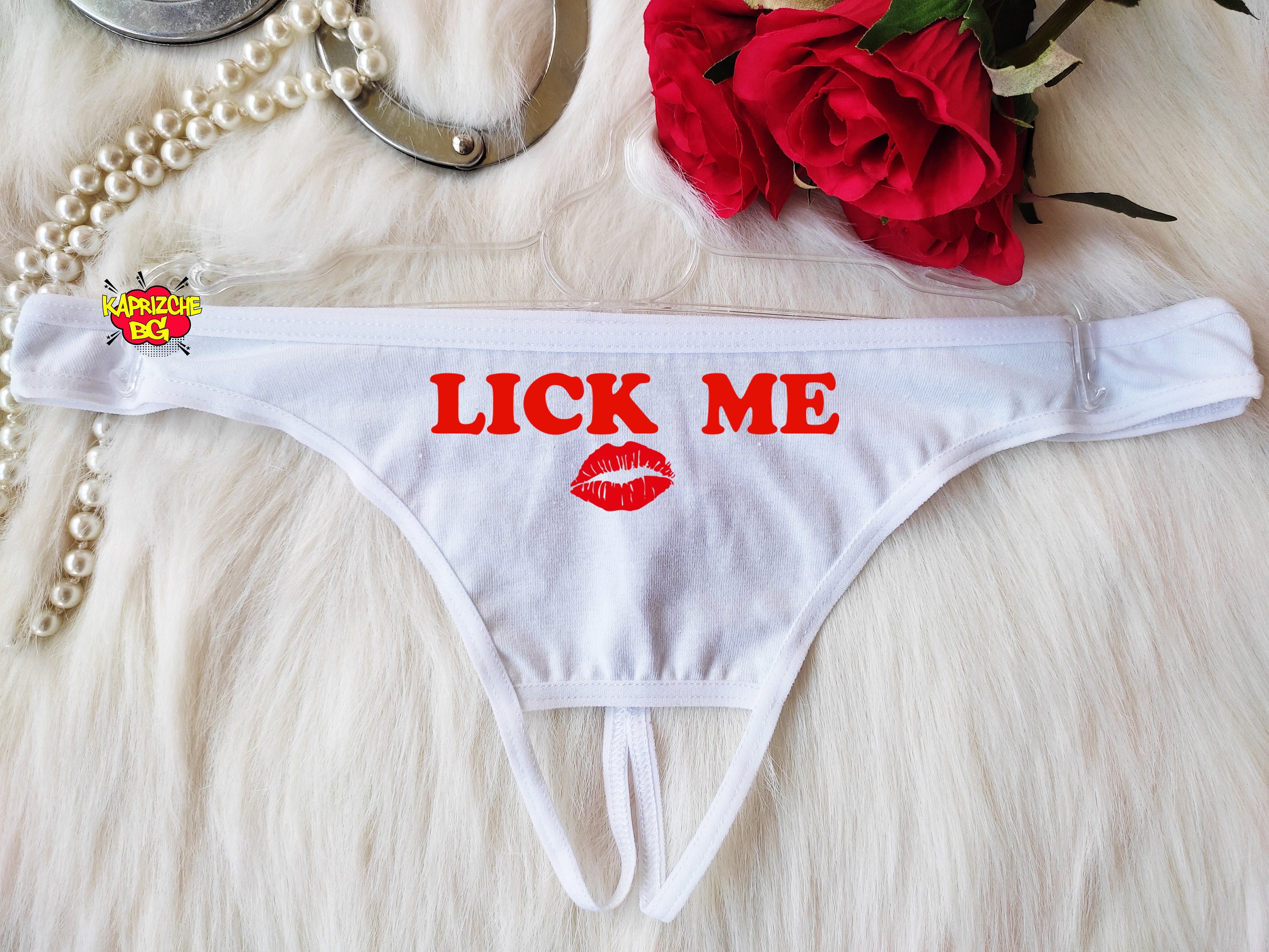 Eat Me Lick Me Couple Matching Underwear, Naughty Panties and Men
