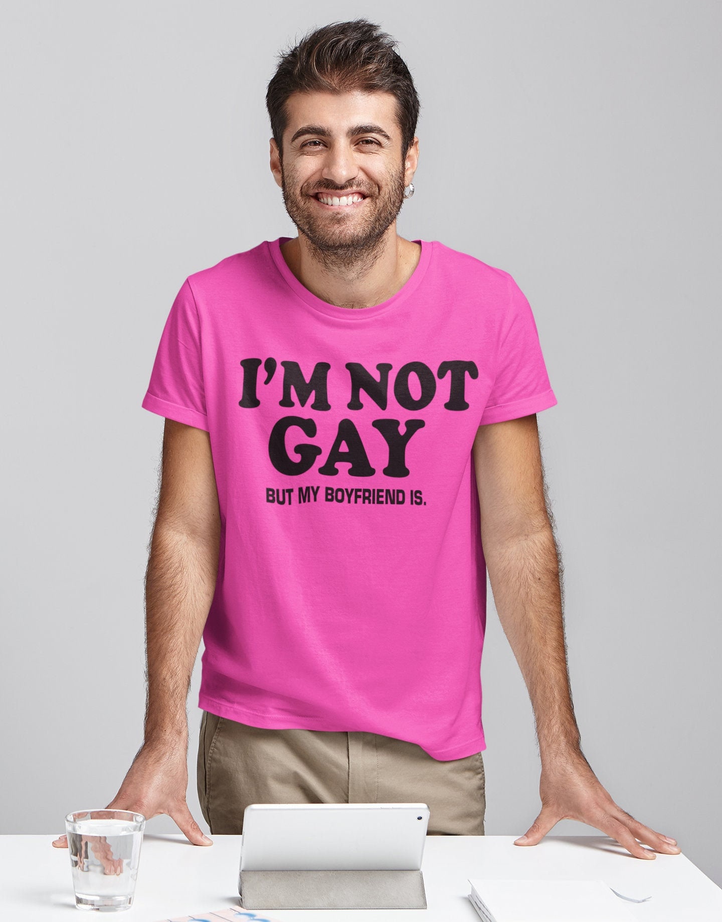 I'm Not Gay But My Boyfriend Is , LGBT Shirt , Matching Gay Couple , Bisexual Shirt , Gay Boyfriend Gift , Not Gay Shirt , Gay Pride Shirt
