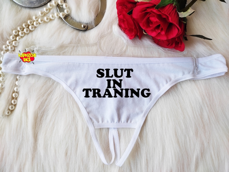 Slut In Traning, Crotchless Panty, Fetish Lingerie, Open Panties, Kinky Lingerie, Graphic Panties, Cuckold Ideas, DDLG, Crotchless Lingerie