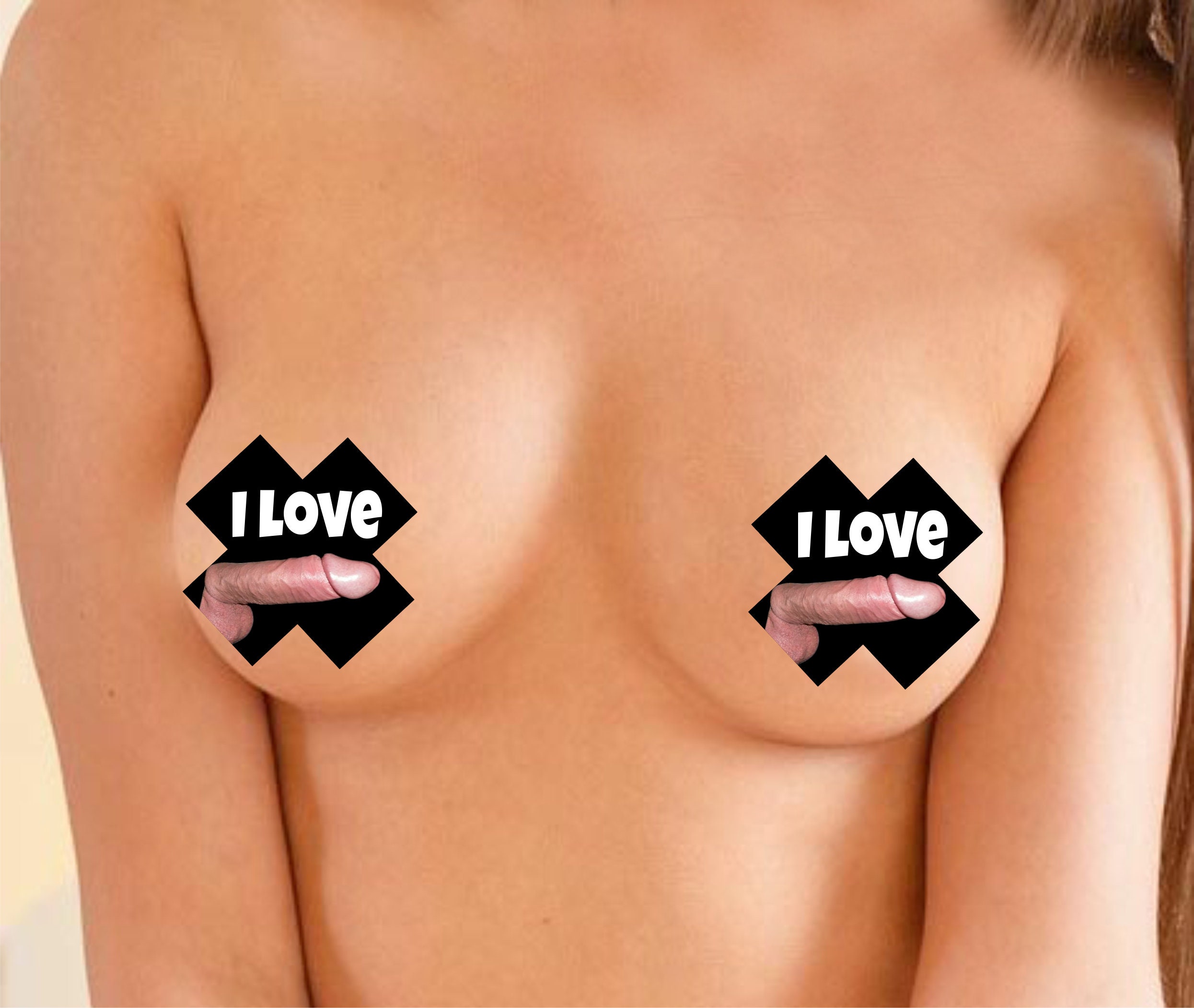 I Love Big Dick custom Nipple Stickers Adhesive Pasties