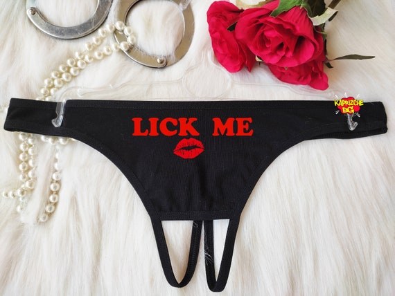 Lick Me Crotchless Panties Blowjob Thong Hot Wife Clothing