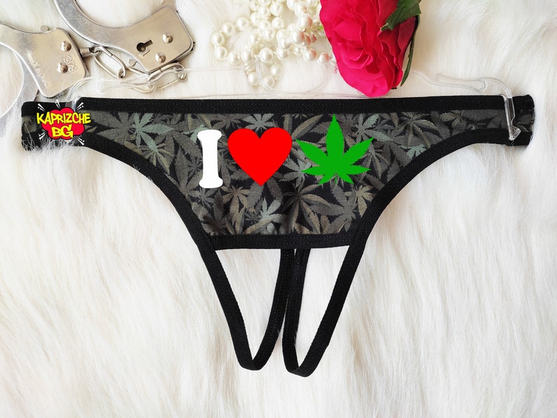 I Love Weed Thong 420 Panties Weed Panties Stoner Girl Etsy Ireland