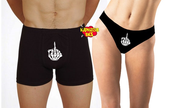 Buy Skeleton Finger Sexy Couple Matching Underwear, Valentines Day