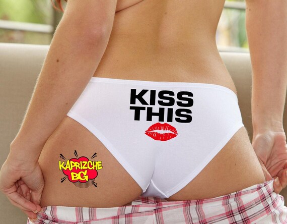 Kiss My Ass Panties Hot Wife Clothing Cum Slut Panty