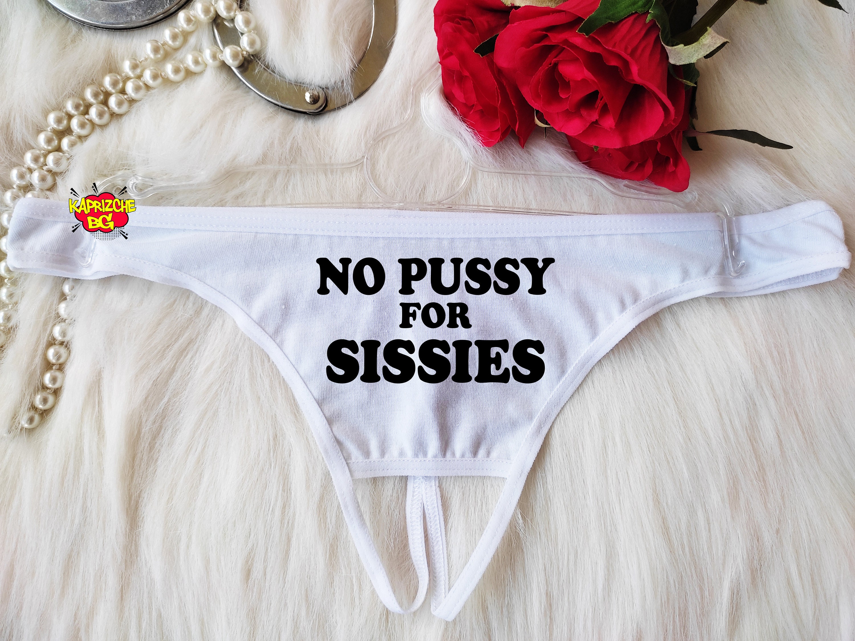 No Pussy for Sissies Cuckold Lingerie Sexy Sissy Panties photo