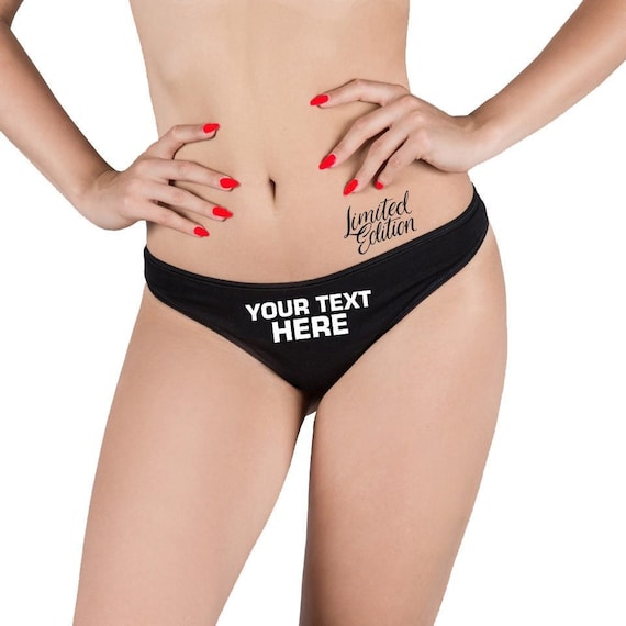 Your Name on Thong,custom Personalized Thong,funny Submissive Lingerie,naughty  Panties,your Name on Panty,fetish Lingerie,graphic Thongs 