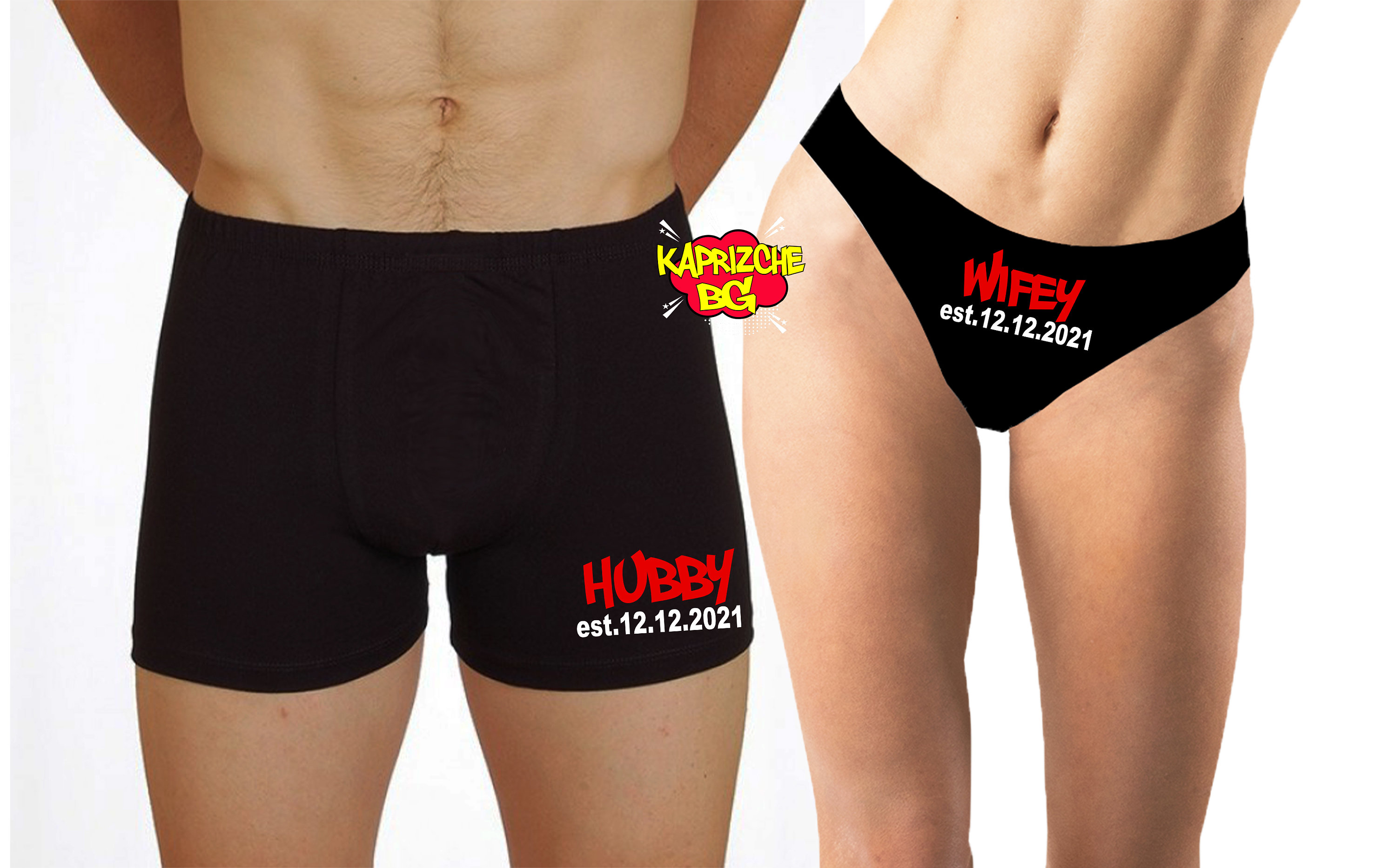 Cute Cartoon Couples Underwear Set Soft Modal Boxers For Men And