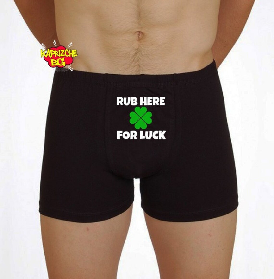 Rub Here for Luck, Mens Naughty Boxers Brief,funny Husband Boxer Gift ...
