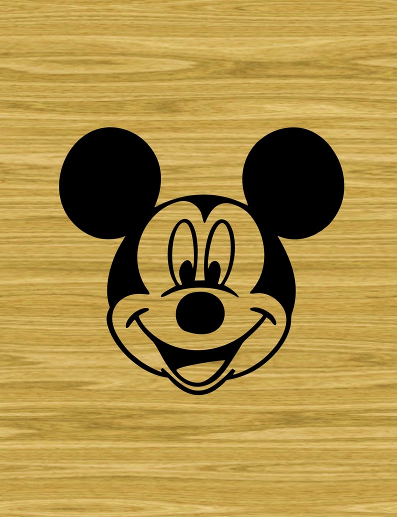 Mickey Mouse Face Svg Vector Files for Silhouette Cricut | Etsy