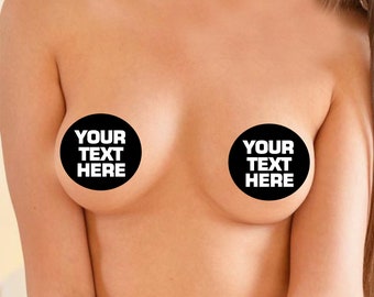 Custom Nipple Stickers, Adhesive Pasties, Round Shape, Nipple Covers Breast, Cross Cover Pasties, Naughty Lingerie, Rave Festival Nipple
