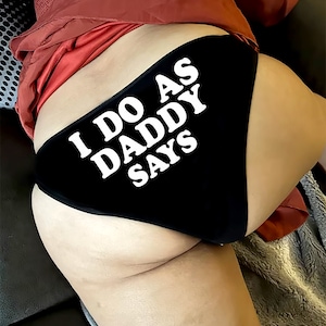 Daddy's Baby Girl Thong Property of Daddy Property of Panties Custom Panties  Bachelorette Gift Gift for Her Daddy's Thong 