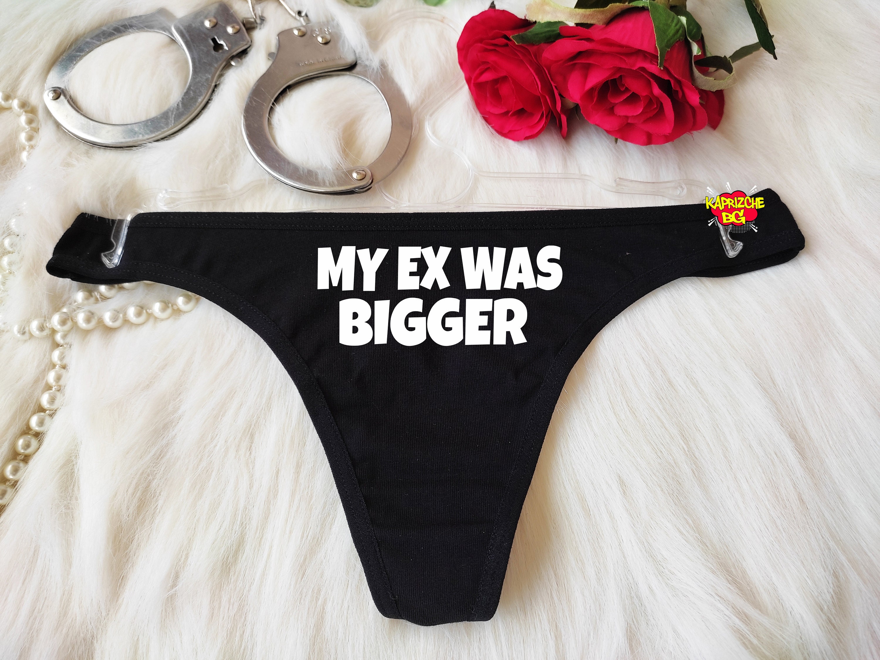 My Ex Was Bigger Thong Naughty Panties Cuckold Panty Fetish pic